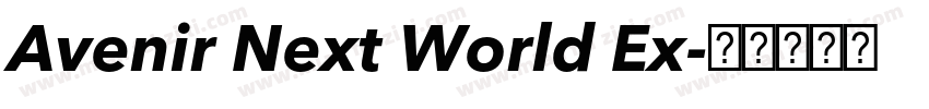 Avenir Next World Ex字体转换